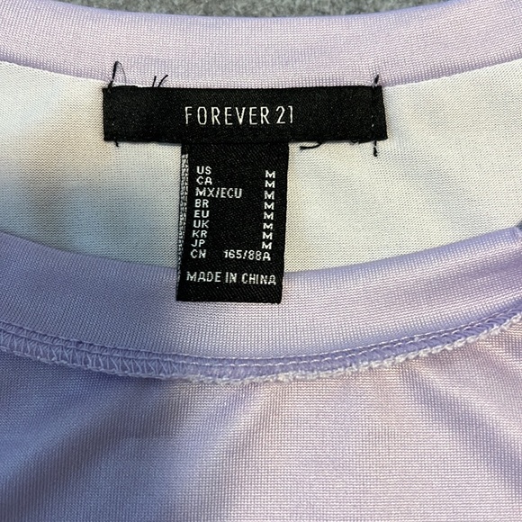 FOREVER 21 Women’s Mis-Matched Short Sleeve Crop Top - Picture 3 of 3